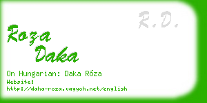 roza daka business card